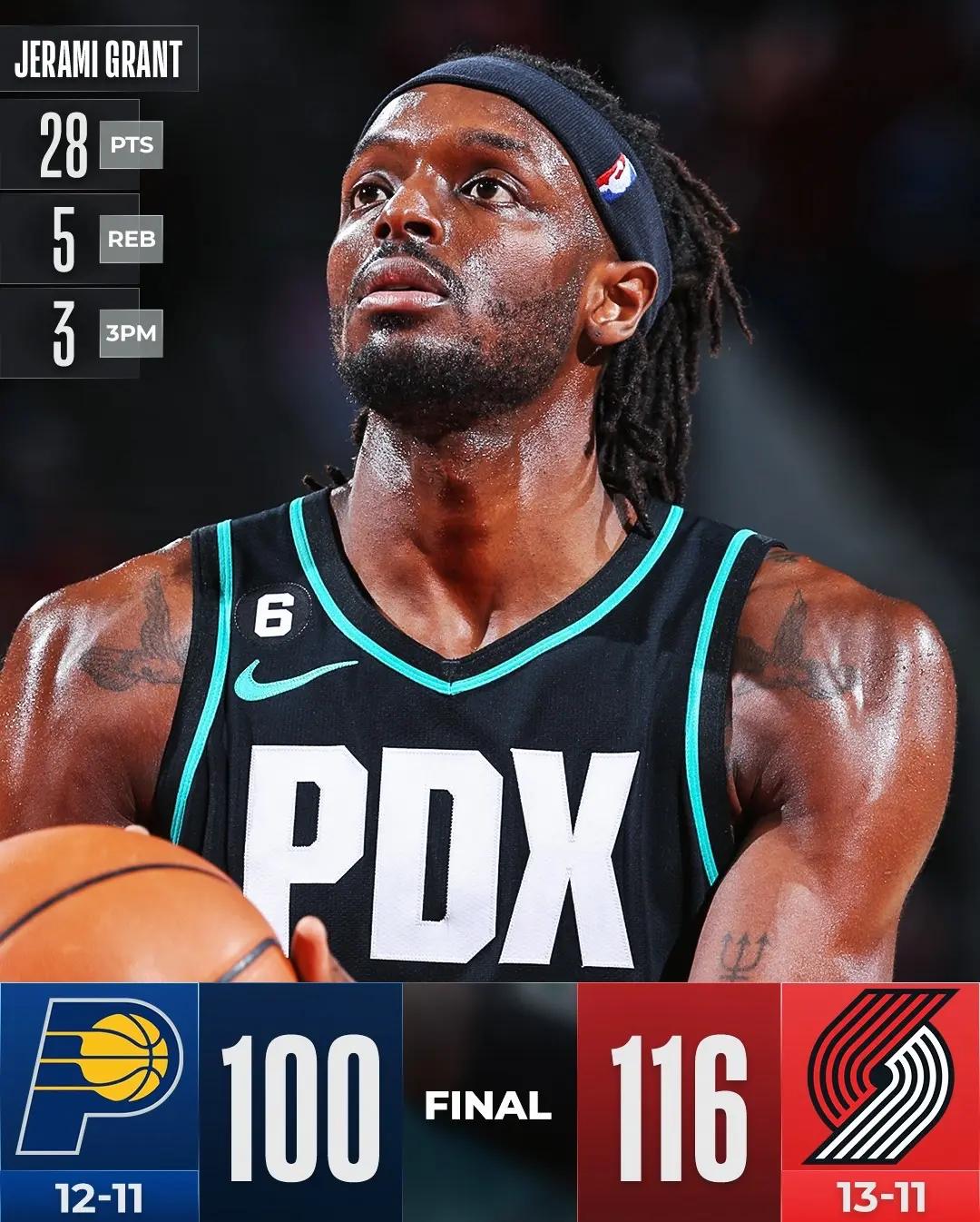 开拓者队战胜篮网队，利拉德独揽40分